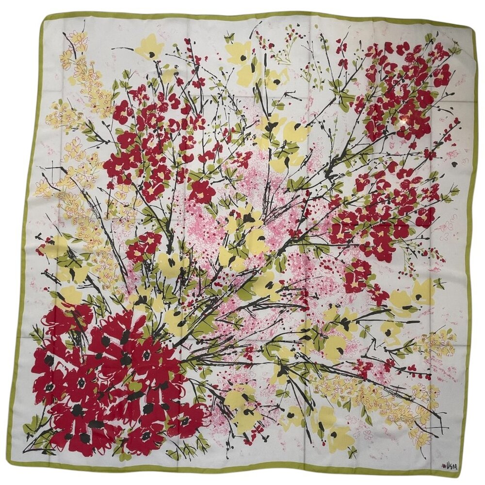 Vera Large Floral Bouquet Chiffon Scarf